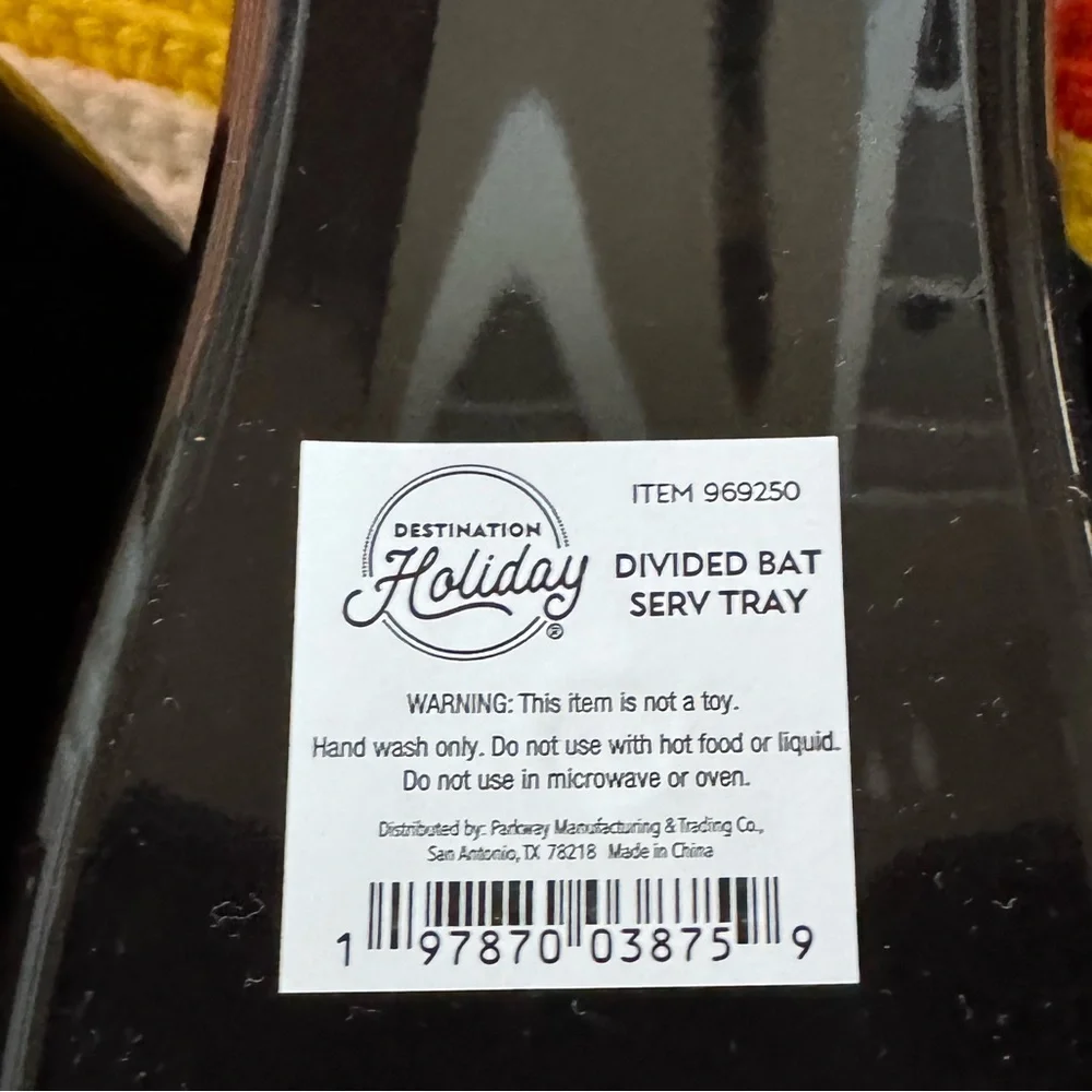 Destination Holiday Divided Bat Serving‎ Tray